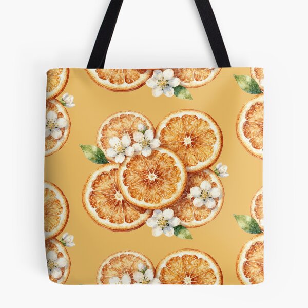 Item preview, Orange flowers and slices - citrus watercolor designed and sold by WildArtIT.