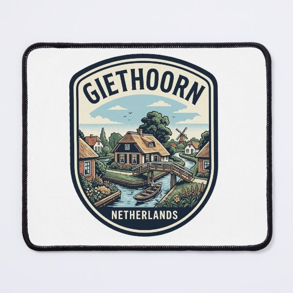 Item preview, Giethoorn Netherlands Vintage Travel Canal Village Badge designed and sold by k3rstman1.