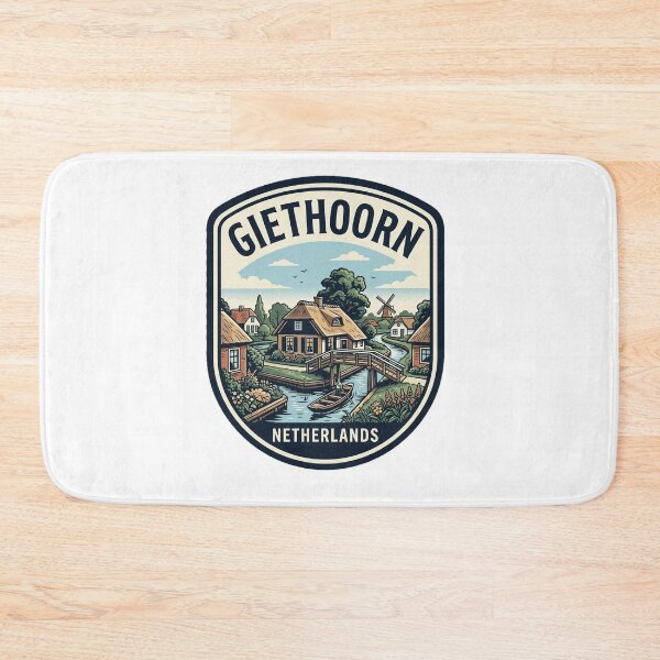 Item preview, Giethoorn Netherlands Vintage Travel Canal Village Badge designed and sold by k3rstman1.