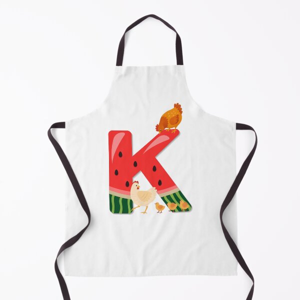 Item preview, Watermelon Letter K with Hen and Chicks Illustration designed and sold by Mazza-mazza.