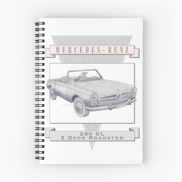 Item preview, Mercedes-Benz 280 SL 2 Door Roadster Hand-drawn designed and sold by Classic Car Art Drawings.