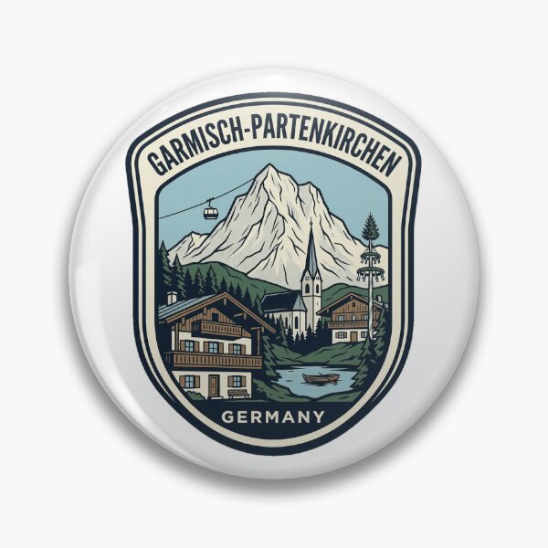 Item preview, Garmisch-Partenkirchen Germany Vintage Alpine Mountain Badge designed and sold by k3rstman1.