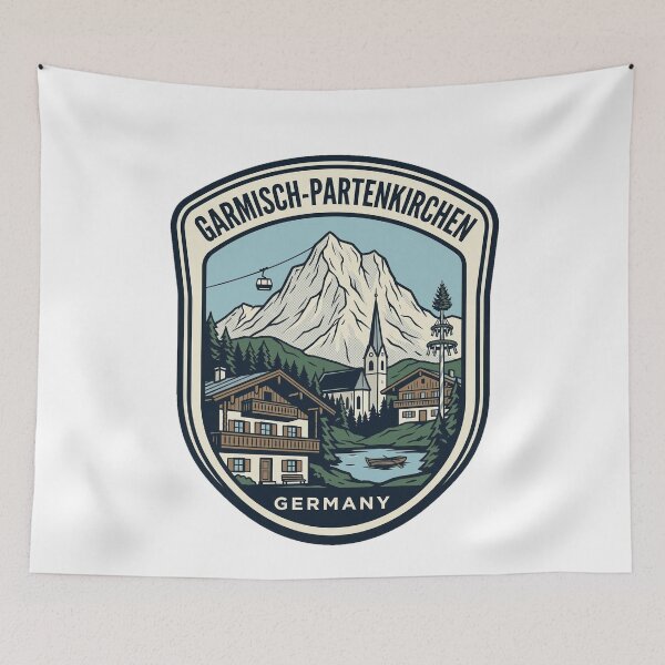 Item preview, Garmisch-Partenkirchen Germany Vintage Alpine Mountain Badge designed and sold by k3rstman1.