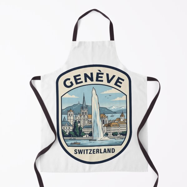Item preview, Vintage Geneva Switzerland Travel Badge Illustration designed and sold by k3rstman1.