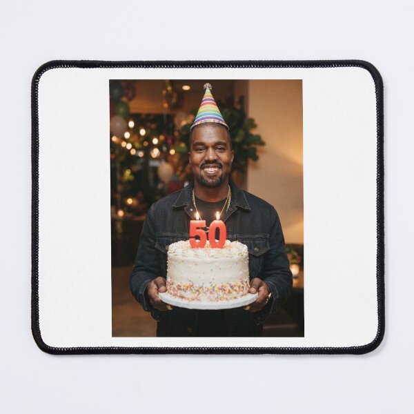 Item preview, Kanye west 50th Birthday funny prank meme memes happy 50 designed and sold by CheeseBlueprint.
