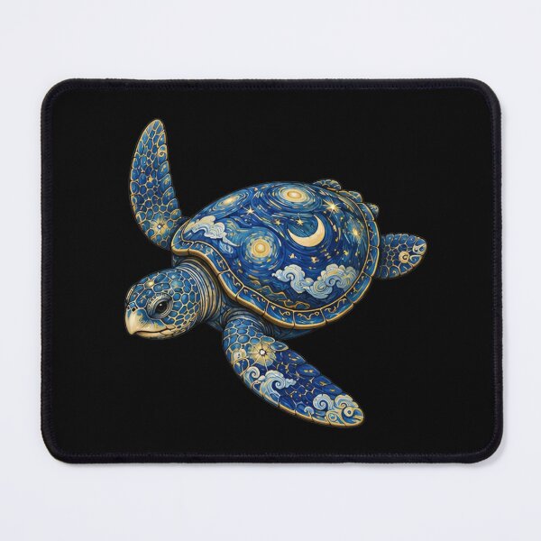 Item preview, Moonlit Sea Turtle | Ocean Starlight Art Collection designed and sold by Zaru Art Studio.