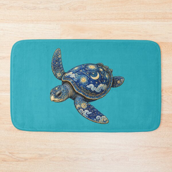 Item preview, Moonlit Sea Turtle | Ocean Starlight Art Collection designed and sold by Zaru Art Studio.