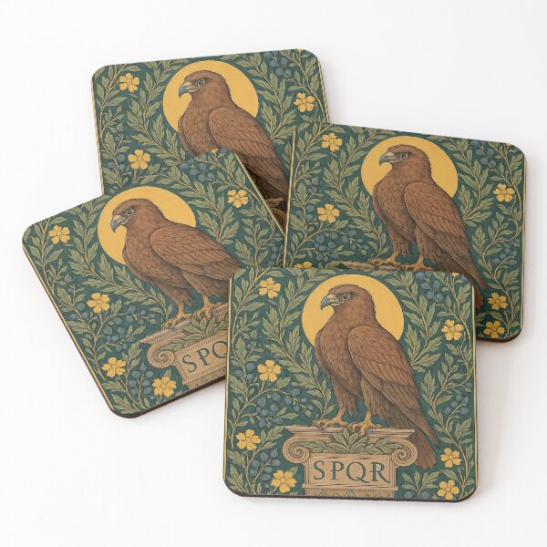 Item preview, Roman eagle SPQR - green and gold designed and sold by WildArtIT.