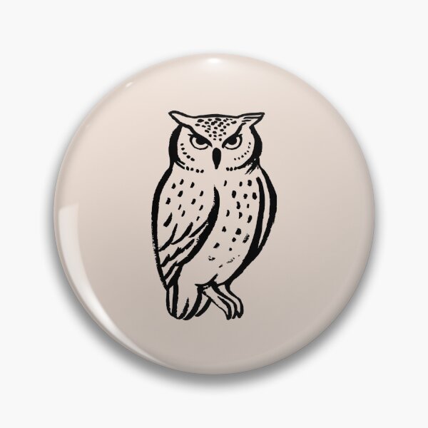 Item preview, Vintage Owl Mystical Black Line Illustration designed and sold by jianina-alondra.