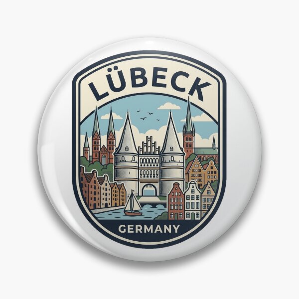 Item preview, Vintage Lübeck Germany Holstentor Travel Badge designed and sold by k3rstman1.