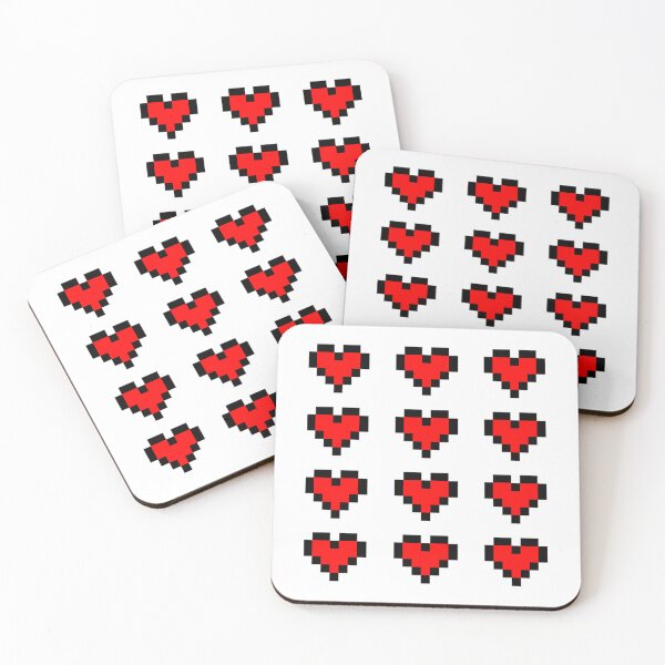 Item preview, 12 Pixel Hearts - Red  designed and sold by handymaryloui.