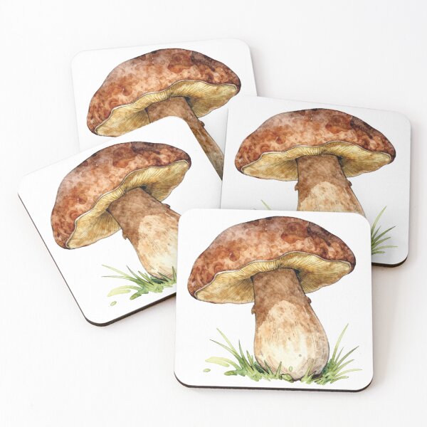 Item preview, Porcini mushrooms - botanical watercolor designed and sold by WildArtIT.
