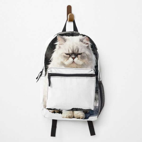 Item preview, White persian cat watercolor designed and sold by WildArtIT.
