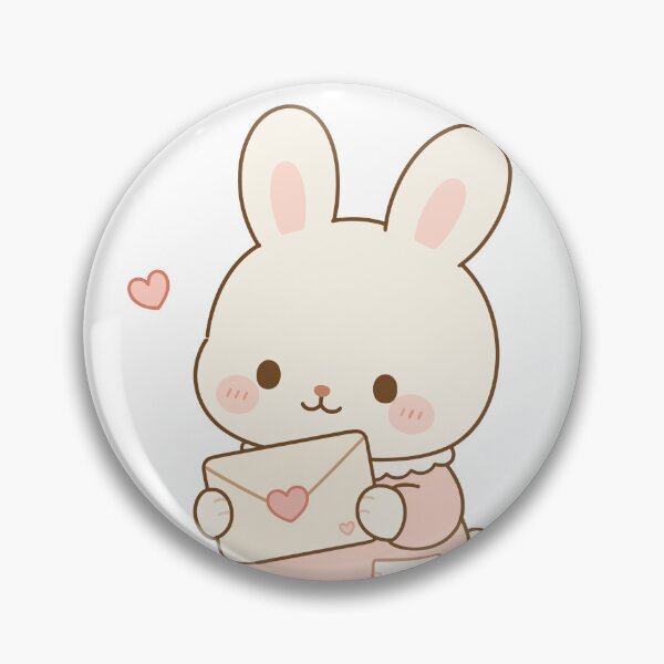 Item preview, Kawaii Bunny Holding Love Letter Print designed and sold by daldadesign.