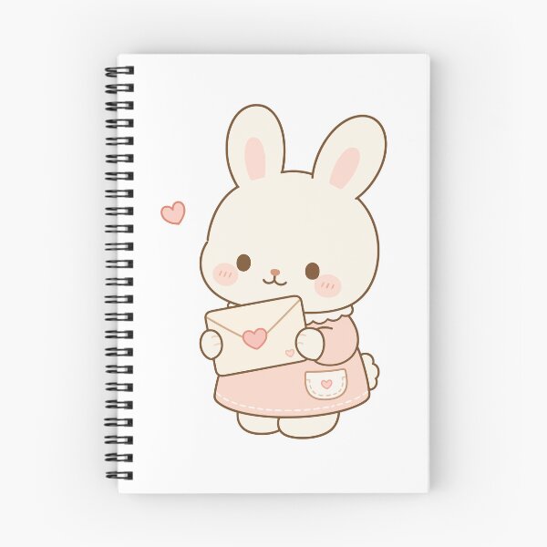 Item preview, Kawaii Bunny Holding Love Letter Print designed and sold by daldadesign.