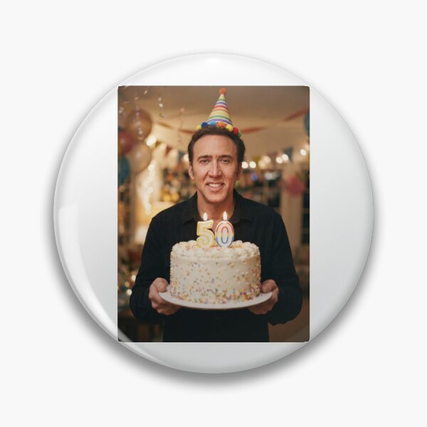 Item preview, Nicolas cage 50th Birthday funny prank meme memes happy 50 designed and sold by CheeseBlueprint.