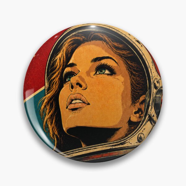 Item preview, Retro Space Girl Explorer Poster designed and sold by NordenPosters.