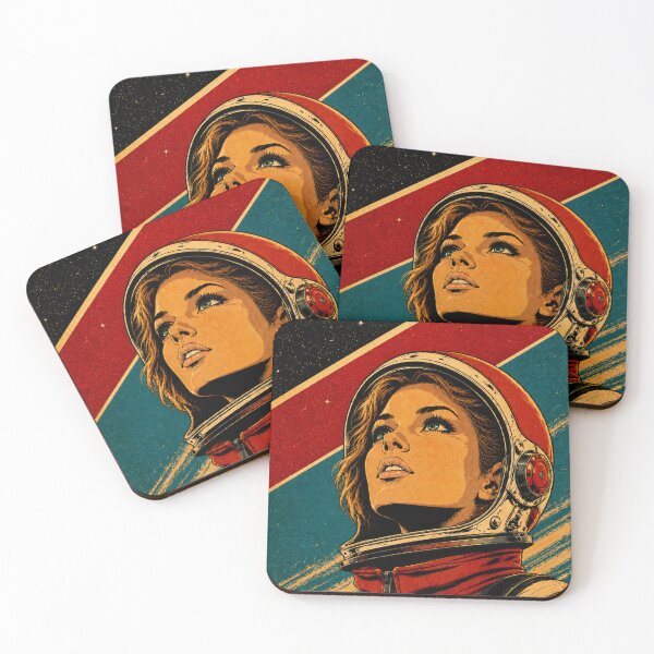 Item preview, Retro Space Girl Explorer Poster designed and sold by NordenPosters.