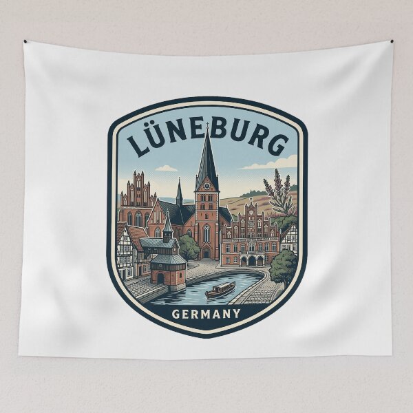 Item preview, Vintage Lüneburg Germany Historic Old Town Badge designed and sold by k3rstman1.