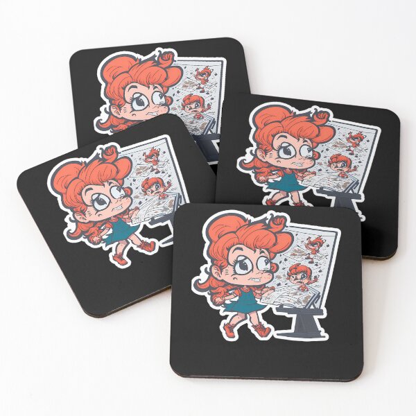 Item preview, Crazy Cartoonist Girl Drawing Board Red Hair Comic Creator designed and sold by Ashutosh Das.