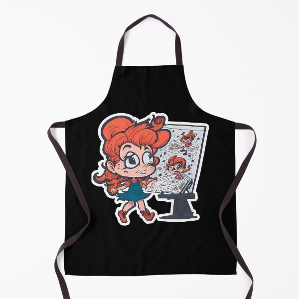 Item preview, Crazy Cartoonist Girl Drawing Board Red Hair Comic Creator designed and sold by Ashutosh Das.