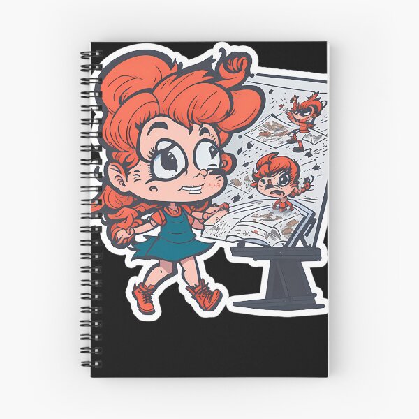 Item preview, Crazy Cartoonist Girl Drawing Board Red Hair Comic Creator designed and sold by Ashutosh Das.