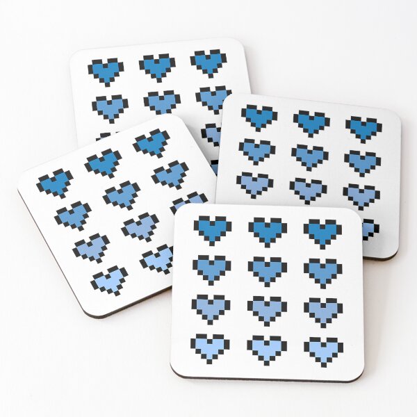 Item preview, 12 Pixel Hearts - Blue Gradient designed and sold by talyna-vendano.