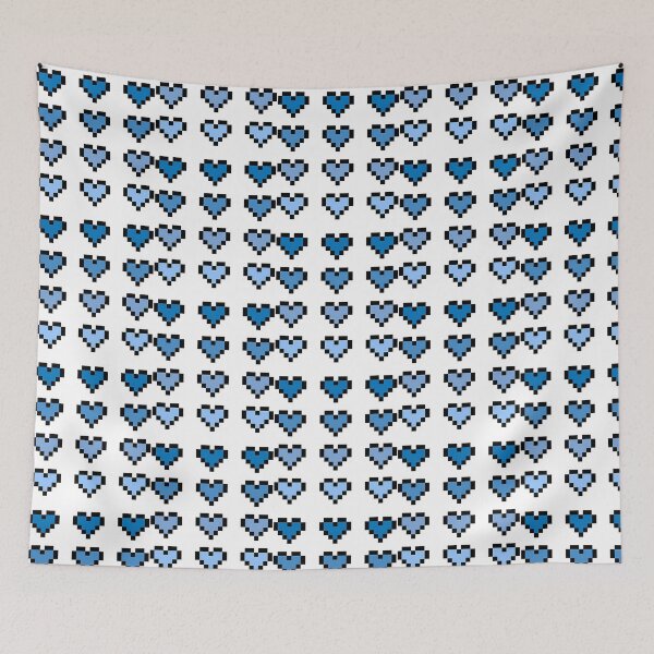 Item preview, 12 Pixel Hearts - Blue Gradient designed and sold by talyna-vendano.