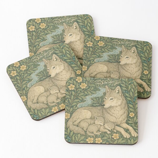 Item preview, Gray wolf - italian forest wildlife designed and sold by WildArtIT.