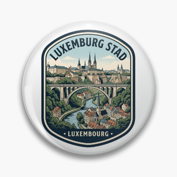 Item preview, Vintage Luxembourg City Adolphe Bridge Travel Badge designed and sold by k3rstman1.
