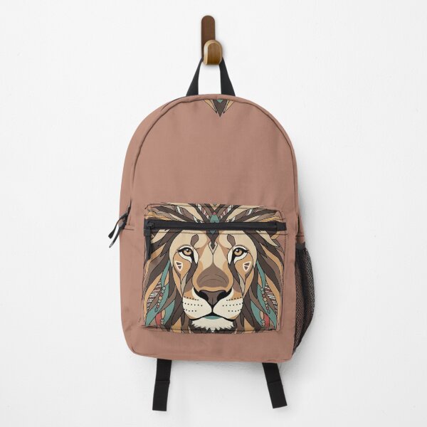 Item preview, Geometric boho lion - gold and blue designed and sold by WildArtIT.