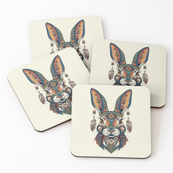 Item preview, Geometric boho bunny designed and sold by WildArtIT.