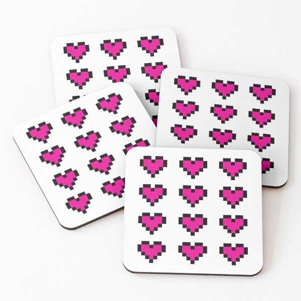 Item preview, 12 Pixel Hearts - Pink designed and sold by talyna-vendano.