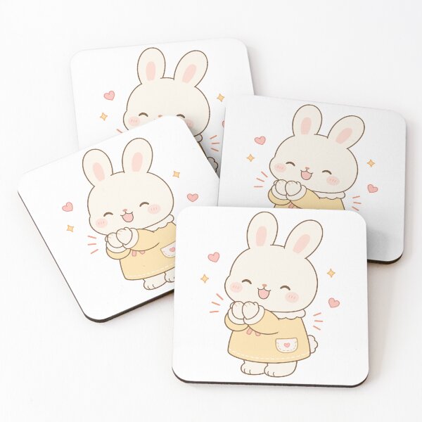 Item preview, Kawaii Bunny Happy Excited Illustration designed and sold by daldadesign.