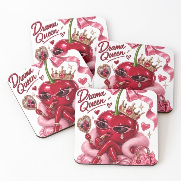 Item preview, Drama Queen Cherry – Cute Retro Girly Art  designed and sold by AngieKolki.