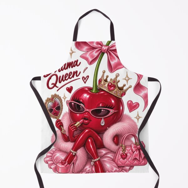Item preview, Drama Queen Cherry – Cute Retro Girly Art  designed and sold by AngieKolki.