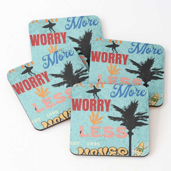 Item preview, Surf More Worry Less – Retro Vintage Surfing Beach Design designed and sold by MOCH- ART.