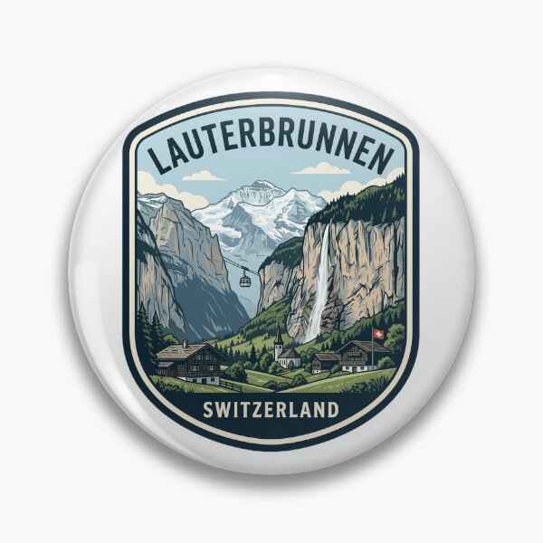 Item preview, Lauterbrunnen Switzerland Swiss Alps Vintage Travel Emblem designed and sold by k3rstman1.