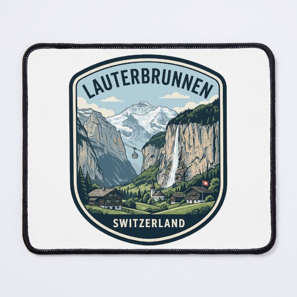 Item preview, Lauterbrunnen Switzerland Swiss Alps Vintage Travel Emblem designed and sold by k3rstman1.