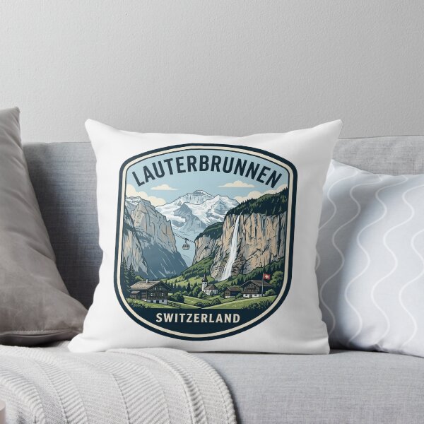 Item preview, Lauterbrunnen Switzerland Swiss Alps Vintage Travel Emblem designed and sold by k3rstman1.