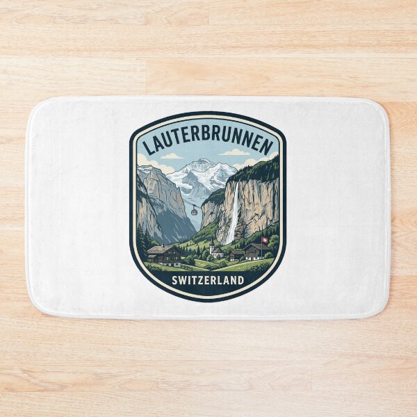 Item preview, Lauterbrunnen Switzerland Swiss Alps Vintage Travel Emblem designed and sold by k3rstman1.