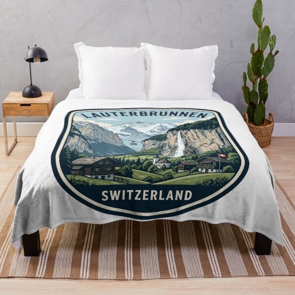 Item preview, Lauterbrunnen Switzerland Swiss Alps Vintage Travel Emblem designed and sold by k3rstman1.