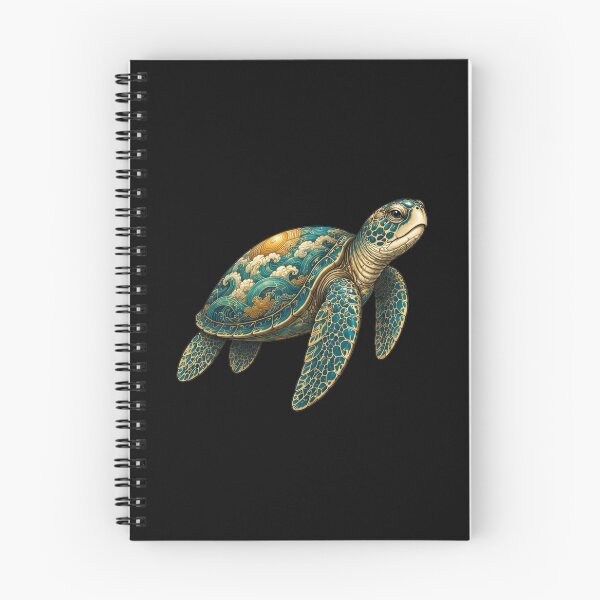 Item preview, Sea Turtle Swimming Side View | Ocean Jade Wave Art Collection designed and sold by Zaru Art Studio.