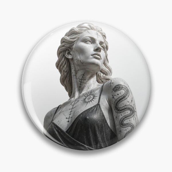Item preview, Marble Muse – Tattooed Greek Statue Street Art designed and sold by Cavalier-org.