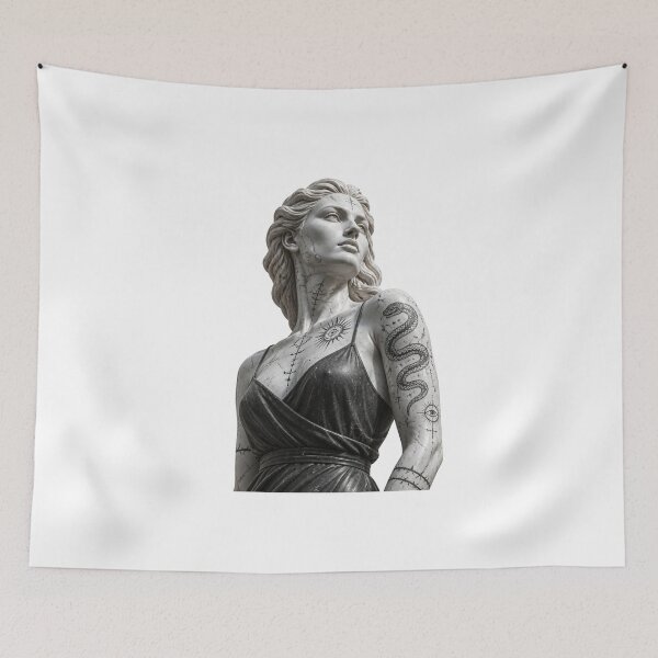 Item preview, Marble Muse – Tattooed Greek Statue Street Art designed and sold by Cavalier-org.