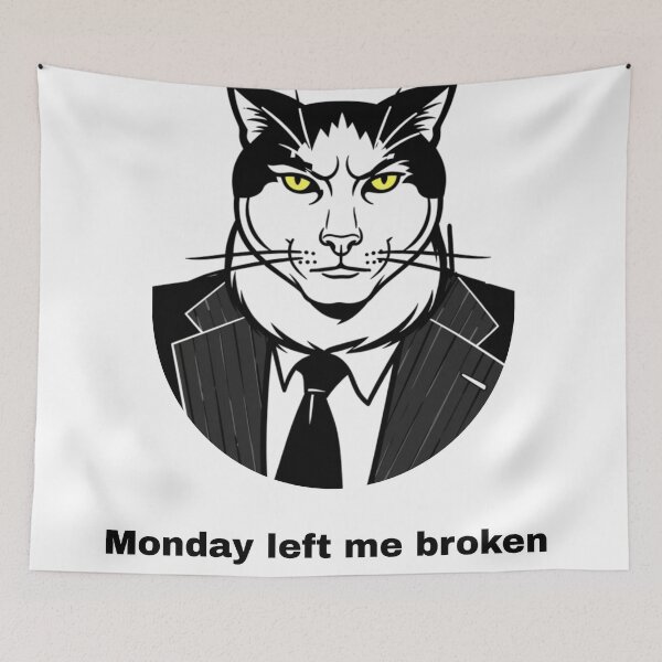 Item preview, Monday left me broken  designed and sold by Artbychiii.