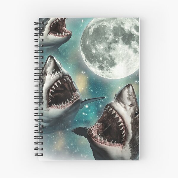 Item preview, Three Shark Moon  3 Great Whites Howling Wolfs Moon Parody For Men Women designed and sold by BrynleeLam.