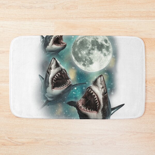 Item preview, Three Shark Moon  3 Great Whites Howling Wolfs Moon Parody For Men Women designed and sold by BrynleeLam.
