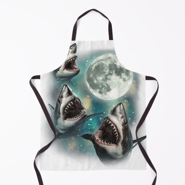 Item preview, Three Shark Moon 3 Great Whites Howling Wolfs Moon Parody For Men Women designed and sold by BrynleeLam.