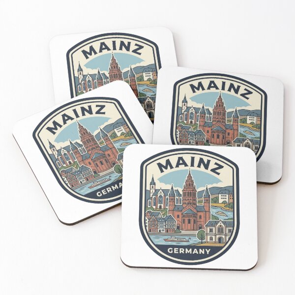 Item preview, Mainz Germany Vintage Skyline Travel Badge designed and sold by k3rstman1.